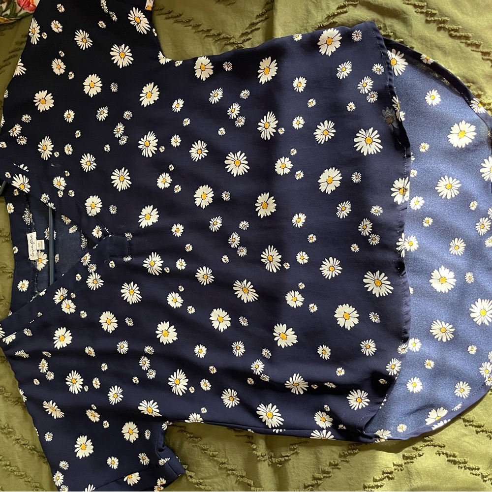 love, Fire Navy Floral Blouse